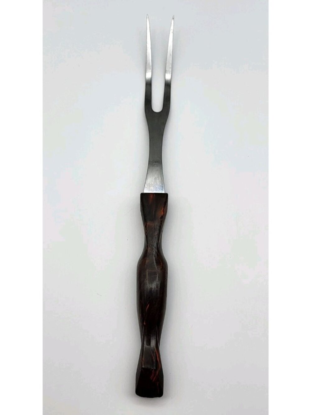 Vintage CUTCO Number 1727 Meat Serving Carving Fork Orange Swirl Handle